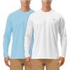 image:imageSize 2XL Mens 2 Pack UPF 50 Fishing Shirts Long Sleeve UV Sun Protection Tops