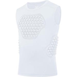 image:imageRoadbox Baseball Chest Protector Youth Padded Compression Shirt Heart Guard Sternum Rib Gear for Football Softball Lacrosse02 white