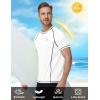 image:imageRoadbox Mens Short Sleeve Swim Shirt UPF 50 Quick Dry Rash Guard UV Sun Protection Water TShirt for Beach and SurfingWhite