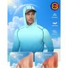 image:imageRoadbox Mens UPF 50 Sun Protection Hoodie UV Long Sleeve Fishing Shirts Outdoor Swim Hiking Running Workout Rash GuardBlue Green Gradient