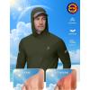 image:imageRoadbox Mens UPF 50 Sun Protection Hoodie UV Long Sleeve Fishing Shirts Outdoor Swim Hiking Running Workout Rash GuardDark Green
