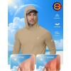 image:imageRoadbox Mens UPF 50 Sun Protection Hoodie UV Long Sleeve Fishing Shirts Outdoor Swim Hiking Running Workout Rash GuardKhaki