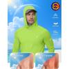 image:imageRoadbox Mens UPF 50 Sun Protection Hoodie UV Long Sleeve Fishing Shirts Outdoor Swim Hiking Running Workout Rash GuardLime Green