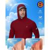 image:imageRoadbox Mens UPF 50 Sun Protection Hoodie UV Long Sleeve Fishing Shirts Outdoor Swim Hiking Running Workout Rash GuardRed