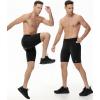 image:imageRoadbox Workout Compression Shorts for Men  8 Running Spandex Shorts with Pockets Gym Sport Athletic Performance UnderwearBlack