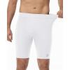 image:imageRoadbox Workout Compression Shorts for Men  8 Running Spandex Shorts with Pockets Gym Sport Athletic Performance UnderwearWhite