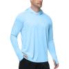 image:imageRoadbox Mens UPF 50 Sun Protection Hoodie UV Long Sleeve Fishing Shirts Outdoor Swim Hiking Running Workout Rash GuardBlue