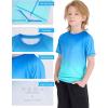 image:imageRoadbox Boys Rash Guard Short Sleeve Swim Shirt UPF 50 Sun Protection Quick Dry Kids Rashguard Water Shirt for Surf Beach01 Bluegreen