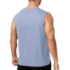 image:imageRoadbox Mens Athletic Sleeveless Shirts Quick Dry Workout Tank Top Lightweight Muscle Shirts for Sports Gym Running SummerBlue Gray