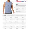 image:imageRoadbox Mens Athletic Sleeveless Shirts Quick Dry Workout Tank Top Lightweight Muscle Shirts for Sports Gym Running SummerBlue Gray