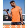 image:imageRoadbox Mens Athletic Sleeveless Shirts Quick Dry Workout Tank Top Lightweight Muscle Shirts for Sports Gym Running SummerBright Orange