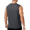 image:imageRoadbox Mens Athletic Sleeveless Shirts Quick Dry Workout Tank Top Lightweight Muscle Shirts for Sports Gym Running SummerDark Gray