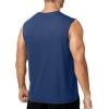 image:imageRoadbox Mens Athletic Sleeveless Shirts Quick Dry Workout Tank Top Lightweight Muscle Shirts for Sports Gym Running SummerNavy Blue