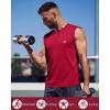 image:imageRoadbox Mens Athletic Sleeveless Shirts Quick Dry Workout Tank Top Lightweight Muscle Shirts for Sports Gym Running SummerRed