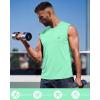 image:imageRoadbox Mens Athletic Sleeveless Shirts Quick Dry Workout Tank Top Lightweight Muscle Shirts for Sports Gym Running SummerSeaweed Green