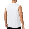 image:imageRoadbox Mens Athletic Sleeveless Shirts Quick Dry Workout Tank Top Lightweight Muscle Shirts for Sports Gym Running SummerWhite