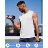 image:imageRoadbox Mens Athletic Sleeveless Shirts Quick Dry Workout Tank Top Lightweight Muscle Shirts for Sports Gym Running SummerWhite