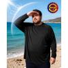 image:imageRoadbox Mens Big and Tall UPF 50 UV Sun Protection Shirts Long Sleeve Cooling Rash Guard Quick Dry Fishing Swim TShirtBlack