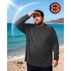 image:imageRoadbox Mens Big and Tall UPF 50 UV Sun Protection Shirts Long Sleeve Cooling Rash Guard Quick Dry Fishing Swim TShirtDark Gray