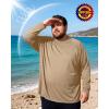 image:imageRoadbox Mens Big and Tall UPF 50 UV Sun Protection Shirts Long Sleeve Cooling Rash Guard Quick Dry Fishing Swim TShirtKhaki