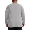 image:imageRoadbox Mens Big and Tall UPF 50 UV Sun Protection Shirts Long Sleeve Cooling Rash Guard Quick Dry Fishing Swim TShirtLight Gray