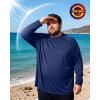 image:imageRoadbox Mens Big and Tall UPF 50 UV Sun Protection Shirts Long Sleeve Cooling Rash Guard Quick Dry Fishing Swim TShirtMedium Blue