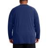 image:imageRoadbox Mens Big and Tall UPF 50 UV Sun Protection Shirts Long Sleeve Cooling Rash Guard Quick Dry Fishing Swim TShirtMedium Blue