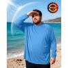 image:imageRoadbox Mens Big and Tall UPF 50 UV Sun Protection Shirts Long Sleeve Cooling Rash Guard Quick Dry Fishing Swim TShirtNavy Blue