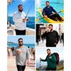 image:imageRoadbox Mens Big and Tall UPF 50 UV Sun Protection Shirts Long Sleeve Cooling Rash Guard Quick Dry Fishing Swim TShirtRed