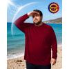 image:imageRoadbox Mens Big and Tall UPF 50 UV Sun Protection Shirts Long Sleeve Cooling Rash Guard Quick Dry Fishing Swim TShirtRed