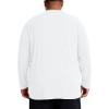 image:imageRoadbox Mens Big and Tall UPF 50 UV Sun Protection Shirts Long Sleeve Cooling Rash Guard Quick Dry Fishing Swim TShirtWhite