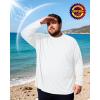 image:imageRoadbox Mens Big and Tall UPF 50 UV Sun Protection Shirts Long Sleeve Cooling Rash Guard Quick Dry Fishing Swim TShirtWhite