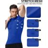 image:imageRoadbox Mens Compression Shirt Mock Turtleneck Short Sleeve Athletic Undershirt Quick Dry Base Layer Top for Gym WorkoutRoyal Blue
