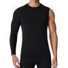 image:imageRoadbox Mens Compression Shirts Long Sleeve Single Arm Workout Top Athletic Base Layer Undershirt for Gym and BasketballBlack Right