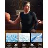 image:imageRoadbox Mens Compression Shirts Long Sleeve Single Arm Workout Top Athletic Base Layer Undershirt for Gym and BasketballLeft Long Blackblack