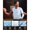 image:imageRoadbox Mens Compression Shirts Long Sleeve Single Arm Workout Top Athletic Base Layer Undershirt for Gym and BasketballRight Long Whitewhite