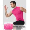 image:imageRoadbox Mens Compression Tank Top Mock Turtleneck Sleeveless Shirt Fitted Athletic Base Layer for Gym WorkoutRose Red