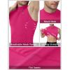 image:imageRoadbox Mens Compression Tank Top Mock Turtleneck Sleeveless Shirt Fitted Athletic Base Layer for Gym WorkoutRose Red