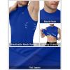 image:imageRoadbox Mens Compression Tank Top Mock Turtleneck Sleeveless Shirt Fitted Athletic Base Layer for Gym WorkoutRoyal Blue