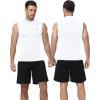 image:imageRoadbox Mens Compression Tank Top Mock Turtleneck Sleeveless Shirt Fitted Athletic Base Layer for Gym WorkoutWhite