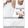 image:imageRoadbox Mens Compression Tank Top Mock Turtleneck Sleeveless Shirt Fitted Athletic Base Layer for Gym WorkoutWhite