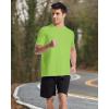 image:imageRoadbox Mens UPF 50 Rash Guard Short Sleeve Quick Dry UV Sun Protection SPF Swim Shirts Moisture Wicking Athletic Workout Running TShirt for Water Sports Gym Lime Green