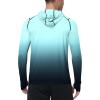 image:imageRoadbox Mens UPF 50 Sun Protection Hoodie UV Long Sleeve Fishing Shirts Lightweight Swim Rash Guard for Outdoor HikingDark Blue Green Gradient
