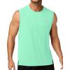 image:imageRoadbox Mens Athletic Sleeveless Shirts Quick Dry Workout Tank Top Lightweight Muscle Shirts for Sports Gym Running SummerSeaweed Green
