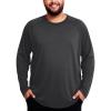 image:imageRoadbox Mens Big and Tall UPF 50 UV Sun Protection Shirts Long Sleeve Cooling Rash Guard Quick Dry Fishing Swim TShirtDark Gray