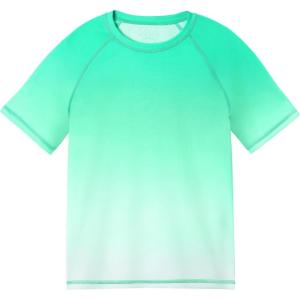 image:imageRoadbox Boys Rash Guard Short Sleeve Swim Shirt UPF 50 Sun Protection Quick Dry Kids Rashguard Water Shirt for Surf Beach02 Greenwhite