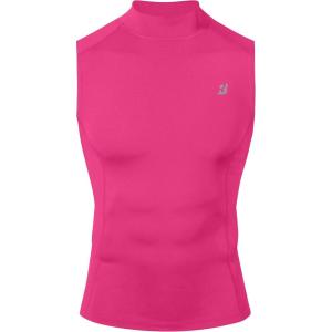 image:imageRoadbox Mens Compression Tank Top Mock Turtleneck Sleeveless Shirt Fitted Athletic Base Layer for Gym WorkoutRose Red