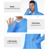 image:imageRoadbox Mens UPF 50 Sun Protection Hoodie Jacket Lightweight Zip Fishing Hiking UV Shirts with Pockets and ThumbholesSky Blue