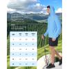 image:imageRoadbox Mens UPF 50 Sun Protection Hoodie Jacket Lightweight Zip Fishing Hiking UV Shirts with Pockets and ThumbholesSky Blue