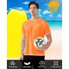 image:imageRoadbox Mens UPF 50 Swim Shirts Short Sleeve UV Sun Protection Rash Guard TShirt Quick Dry Water Surfing Beach TeesBright Orange